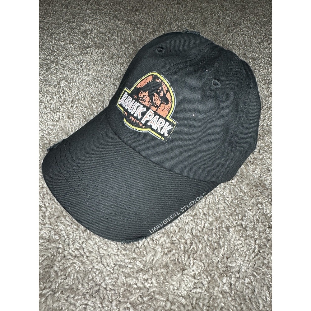 Jurassic Park Universal Studios Black Baseball Cap Hat Movie Original